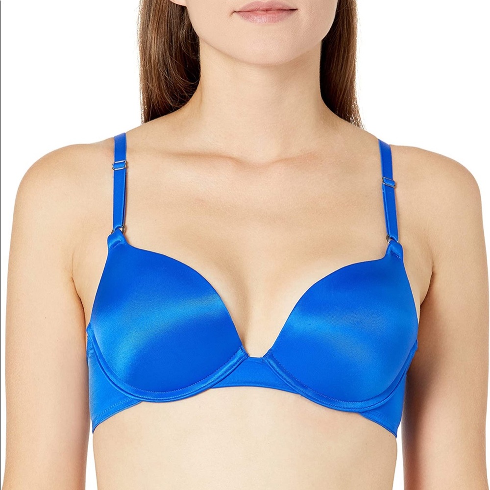 Blue Satin Bra